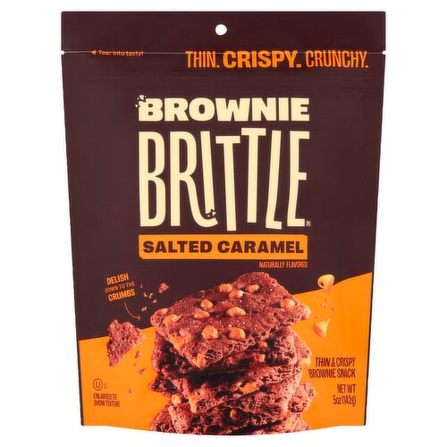Brownie Brittle Salted Caramel Thin & Crispy Brownie Snack, 5 oz