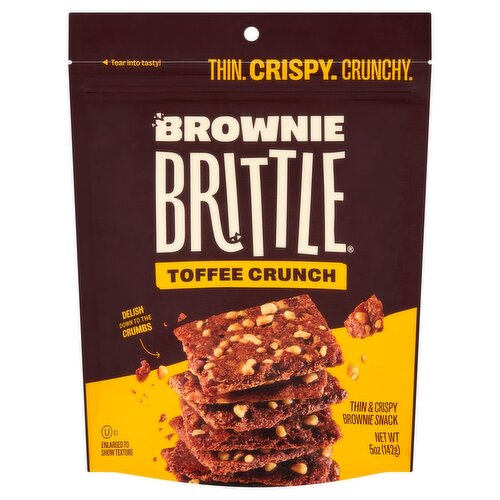Brownie Brittle Toffee Crunch Thin & Crispy Brownie Snack, 5 oz