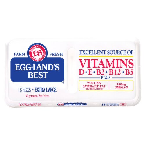 Eggland's Best Eggs, Extra Large, 18 count