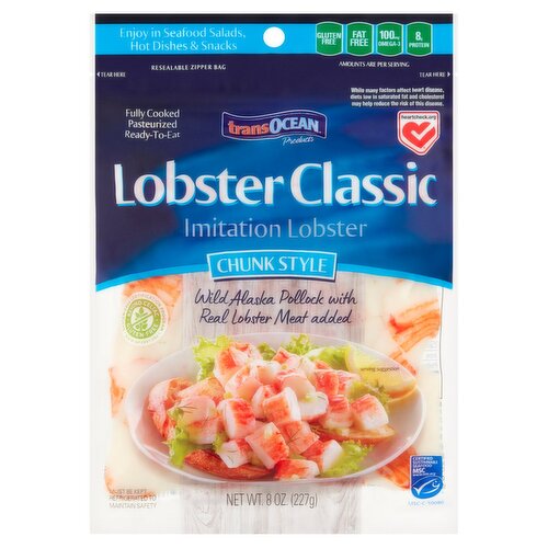 Trans Ocean Chunk Style Classic Imitation Lobster, 8 oz