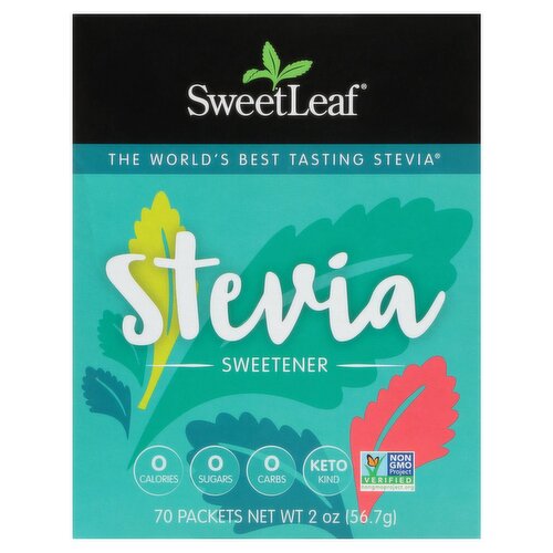 SweetLeaf Stevia Sweetener, 70 count, 2 oz