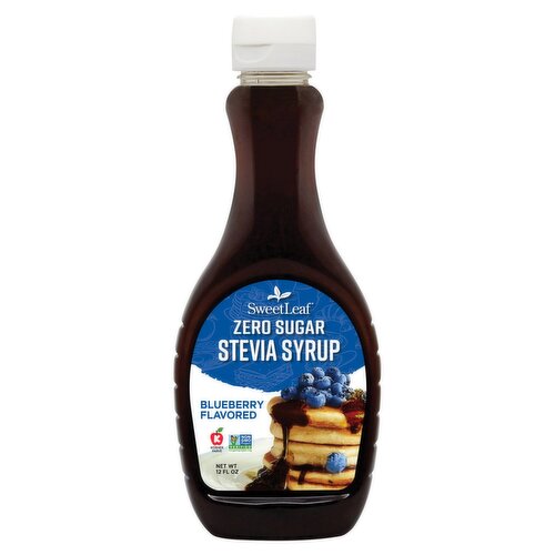 SweetLeaf Blueberry Flavored Zero Sugar Stevia Syrup, 12 fl oz