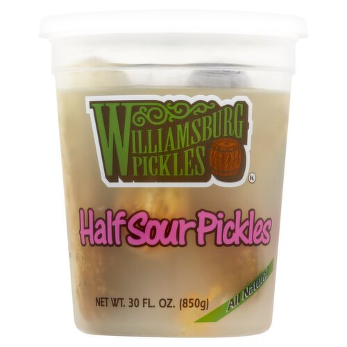 Williamsburg Pickles Half Sour Pickles, 30 fl oz