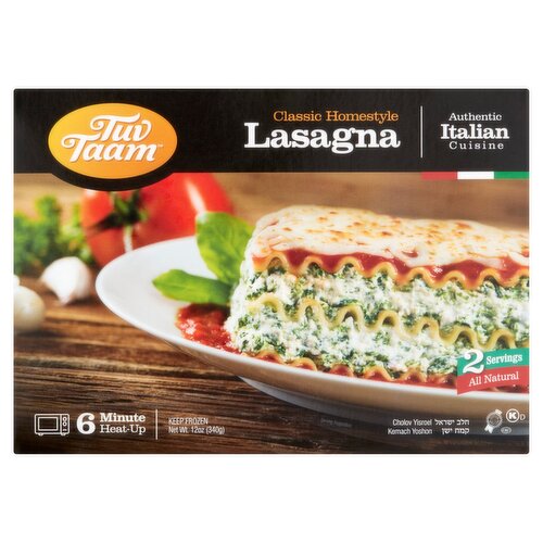 Tuv Taam Classic Homestyle Lasagna, 12 oz