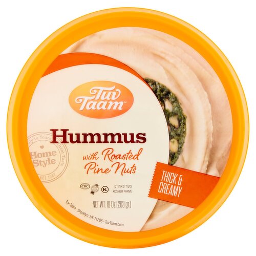 Tuv Taam Homestyle Thick & Creamy Hummus with Roasted Pine Nuts, 10 oz