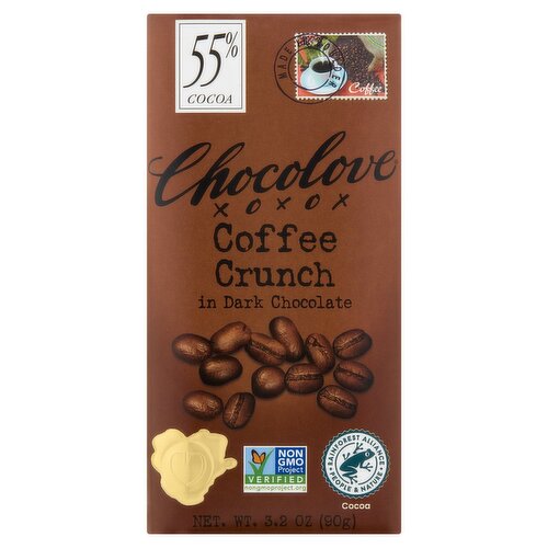 Chocolove Coffee Crunch in Dark Chocolate, 3.2 oz