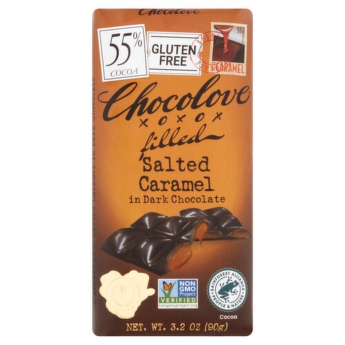 Chocolove Filled Salted Caramel in Dark Chocolate, 3.2 oz