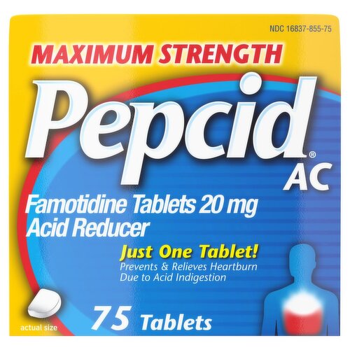 Pepcid AC Maximum Strength for Heartburn Prevention & Relief, 75 ct