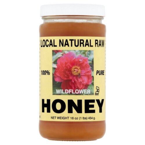 Local Natural Raw 100% Pure Wildflower Honey, 16 oz