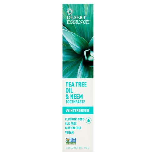 Desert Essence Wintergreen Tea Tree Oil & Neem Toothpaste, 6.25 oz