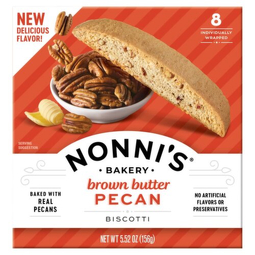Nonni's Bakery Brown Butter Pecan Biscotti, 8 count, 5.52 oz