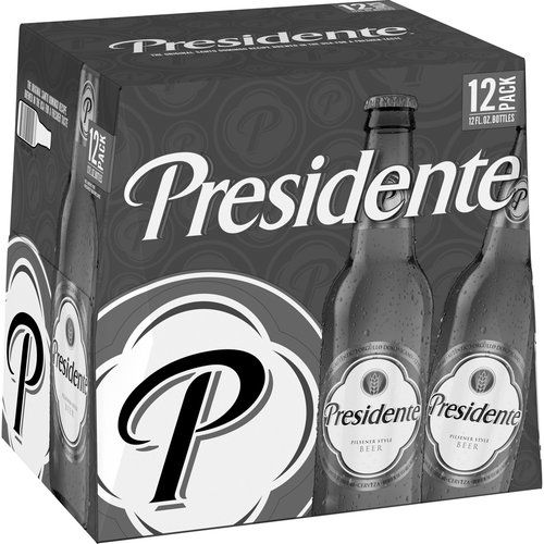 Presidente Pilsner - 12 Pack Bottles, 144 fl oz