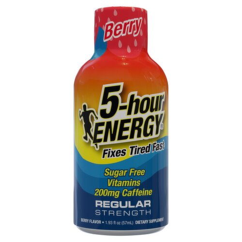 5-hour Energy Berry Flavor Regular Strength Dietary Supplement, 1.93 fl oz