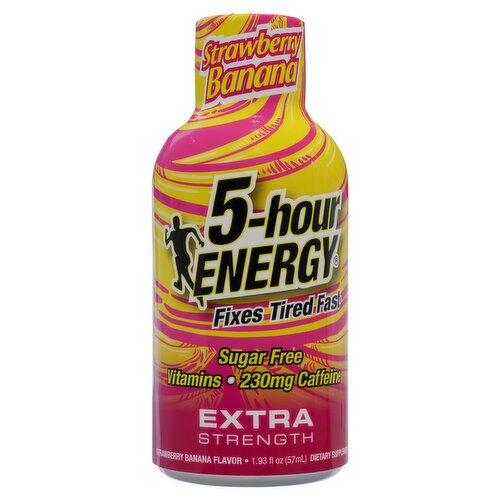 5-hour Energy Strawberry Banana Flavor Extra Strength Dietary Supplement, 1.93 fl oz