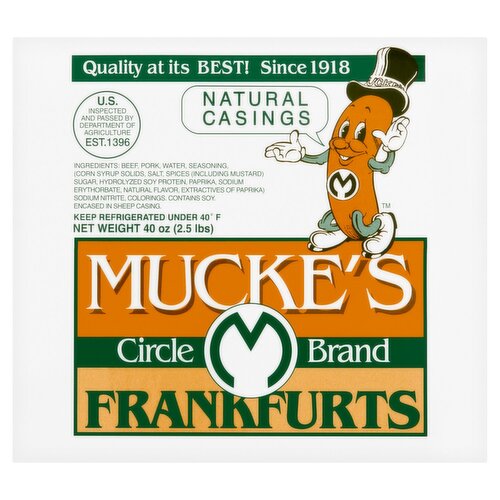 Mucke's Frankfurts, 40 oz