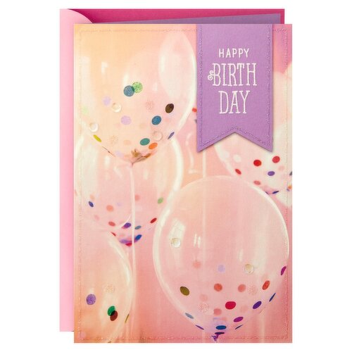 Hallmark Birthday Card (Confetti Balloons)
