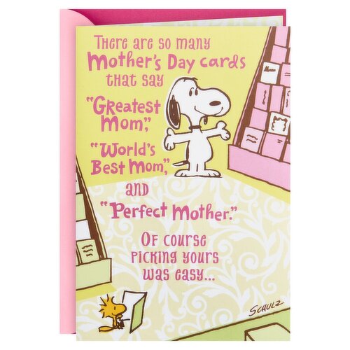 Hallmark Funny Mother's Day Card for Mom (Snoopy and Woodstock, Mini Cards Inside)