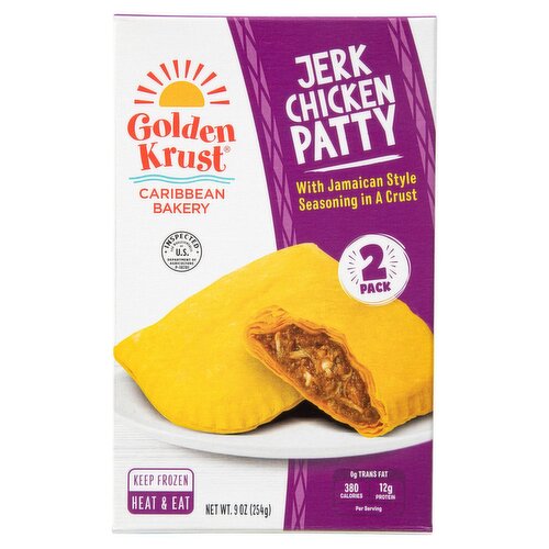 Golden Krust Jerk Chicken Patty, 2 count, 9 oz