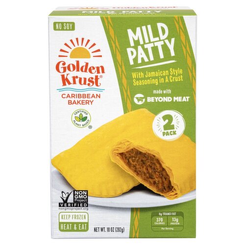  Golden Krust Mild Patty with Jamaican Style Seasoning in a Crust, 2 count, 10 oz