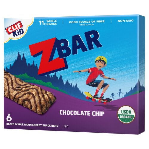 Clif ZBar Disney Moana Chocolate Chip Soft-Baked Energy Snack Bars, 1.27 oz, 6 count