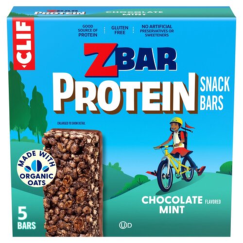 Clif Kid ZBar Protein Chocolate Mint Whole Grain Crispy Snack Bars, 1.27 oz, 5 count