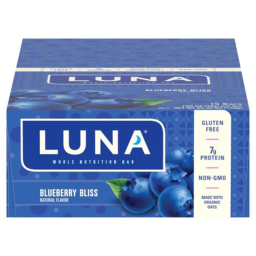 Luna Blueberry Bliss Whole Nutrition Bar, 1.69 oz, 15 count