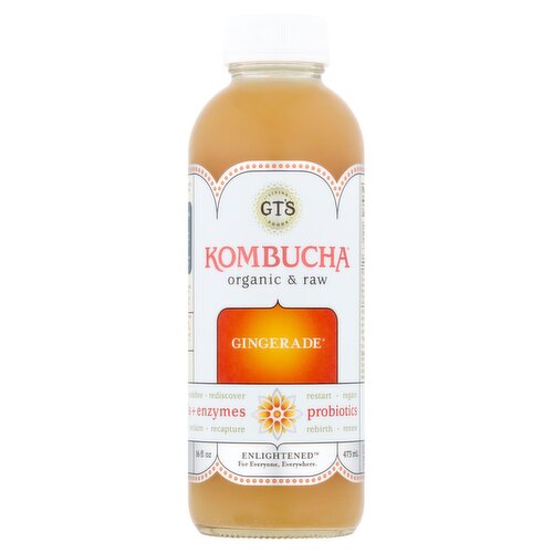 GT's Gingerade Organic & Raw Kombucha, 16 fl oz