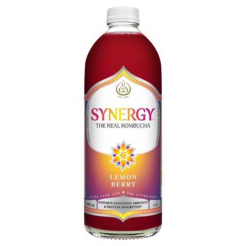 Synergy Lemon Berry The Real Kombucha, 48 fl oz