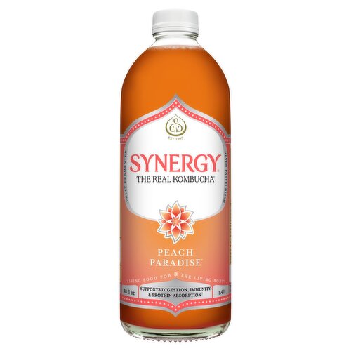 Synergy Peach Paradise The Real Kombucha, 48 fl oz