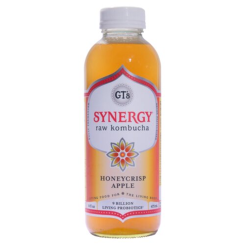 GT's Synergy Honeycrisp Apple Raw Kombucha, 16 fl oz