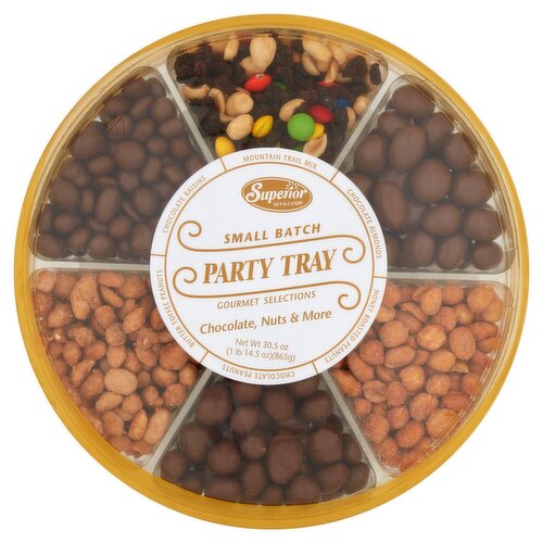 Superior Nut & Candy Chocolate, Nuts & More Party Tray, 30.5 oz