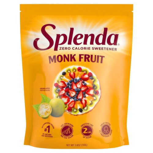 Splenda Monk Fruit Zero Calorie Sweetener, 3.8 oz