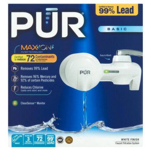 PUR Maxion Filter Technology Basic White Finish Faucet Filtration System