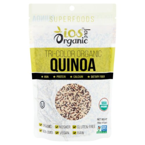 IOS Love Organic Superfoods Tri-Color Organic Quinoa, 16 oz