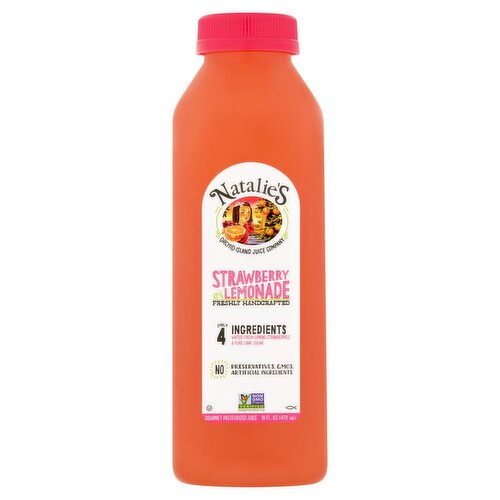 Natalie's Strawberry Lemonade Gourmet Pasteurized Juice, 16 fl oz