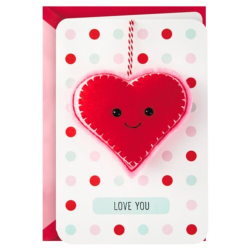 Hallmark Signature Valentines Day Card for Kids (Removable Felt Heart Ornament)