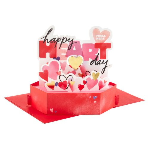 Hallmark Paper Wonder Musical 3D Pop-Up Valentine's Day Card With Motion (Happy Heart Day)