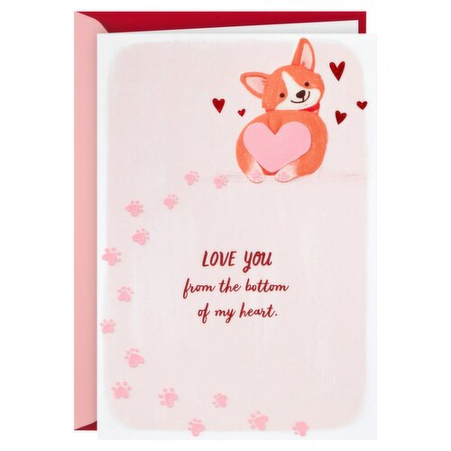 Hallmark Corgi Valentine's Day Card (Love You from the Bottom of My Heart)
