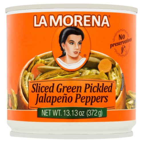 La Morena Sliced Green Pickled Jalapeño Peppers, 13.13 oz