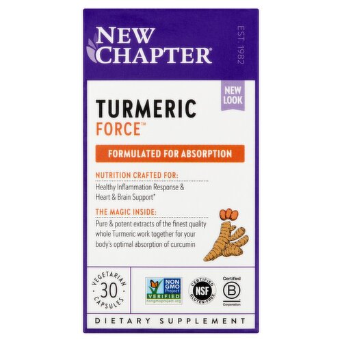 New Chapter Turmeric Force Dietary Supplement, 30 count