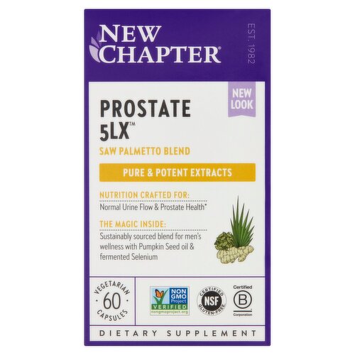 New Chapter Prostate 5LX Saw Palmetto Blend Dietary Supplement, 60 count