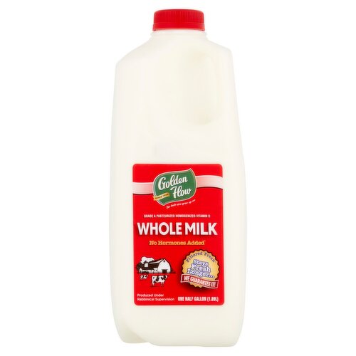 Golden Flow Whole Milk, one half gallon