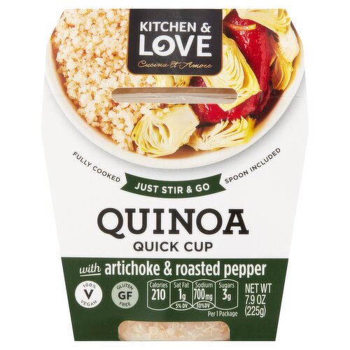 Kitchen & Love Quinoa Quick Cup with Artichoke & Roasted Pepper, 7.9 oz