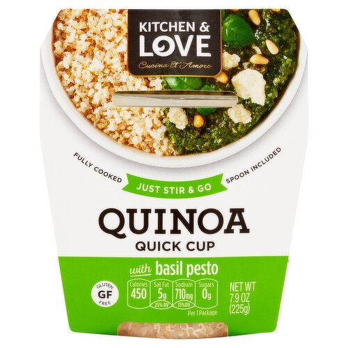 Kitchen & Love Quinoa Quick Cup with Basil Pesto, 7.9 oz