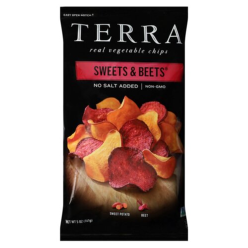 Terra Sweets & Beets No Salt Added Real Vegetable Chips, 5 oz