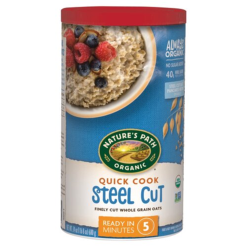 Nature's Path Organic Steel Finely Cut Whole Grain Oats, 24 oz