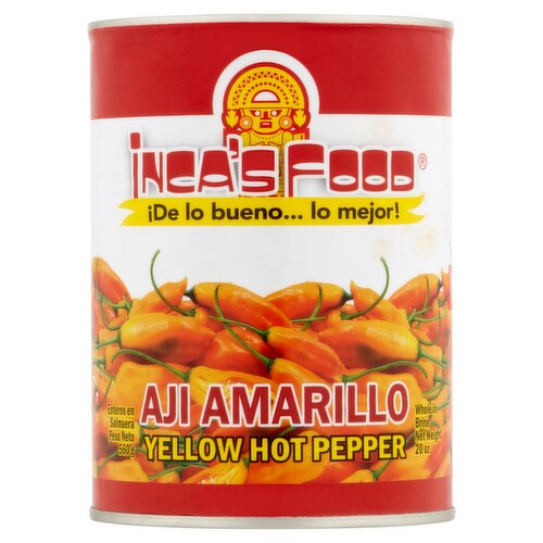 Inca's Food Yellow Hot Pepper Whole in Brine, 20 oz