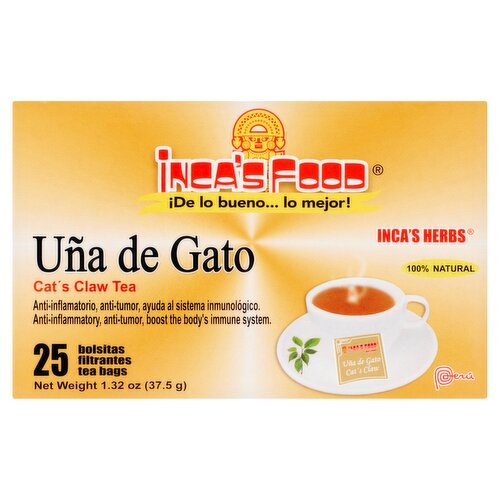 Inca's Food Inca's Herbs Cat's Claw Tea, 25 count, 1.32 oz