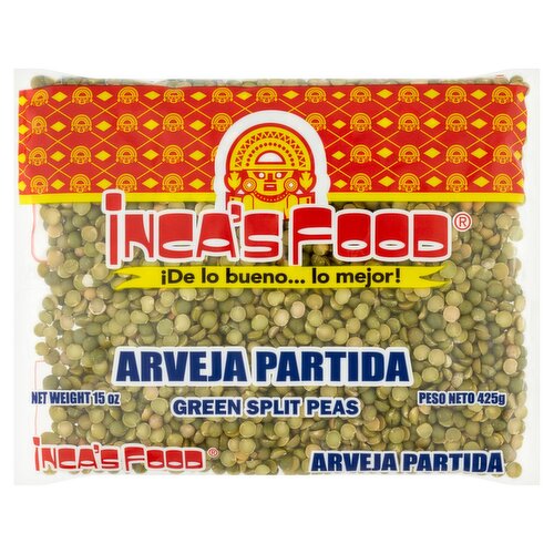 Inca's Food Green Split Peas, 15 oz