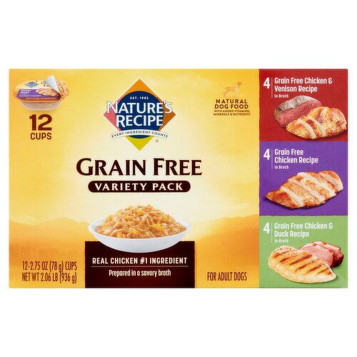 Nature s Recipe Grain Free Natural Dog Food Variety Pack 2.75 oz 12 count ShopRite